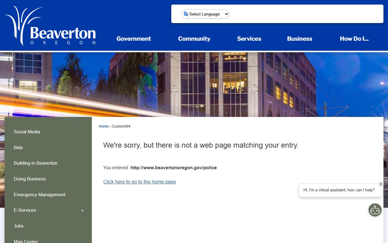 Beaverton Police Department website for recent bookings information