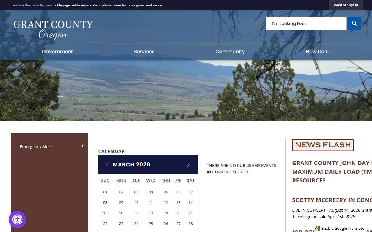 Grant County Sheriff on the Grant County Oregon website for recent bookings