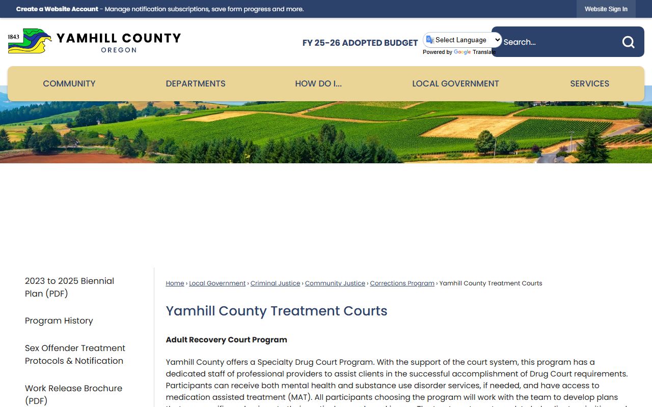 Yamhill County jail inmate list showing recent bookings and custody status