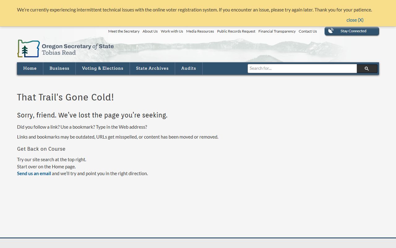 Oregon State Archives criminal records page for recent bookings search